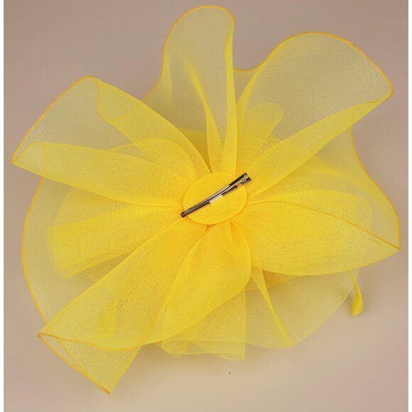 Women's Fascinators Hat for Women Tea Party 01 Yellow - Picture 5 of 5